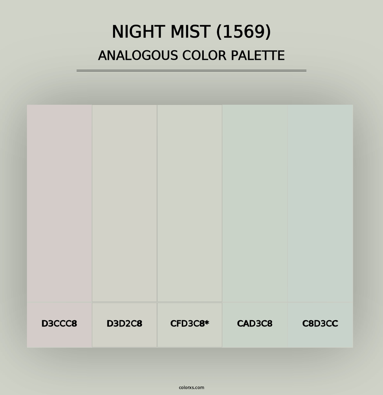 Night Mist (1569) - Analogous Color Palette