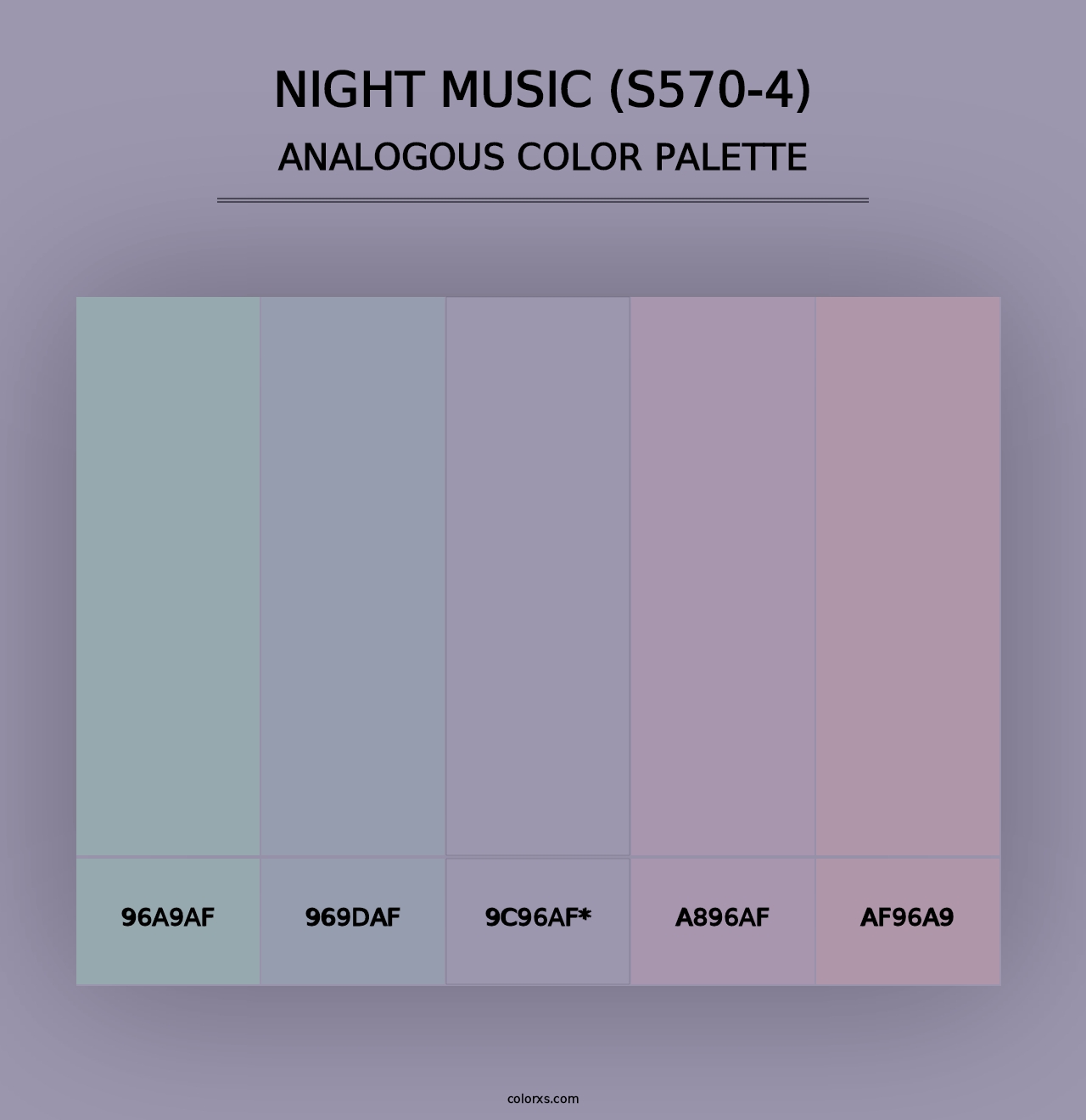 Night Music (S570-4) - Analogous Color Palette