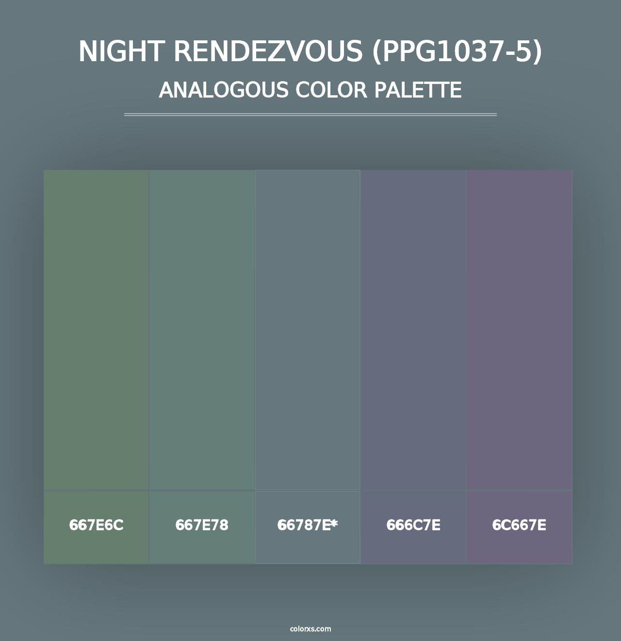 Night Rendezvous (PPG1037-5) - Analogous Color Palette