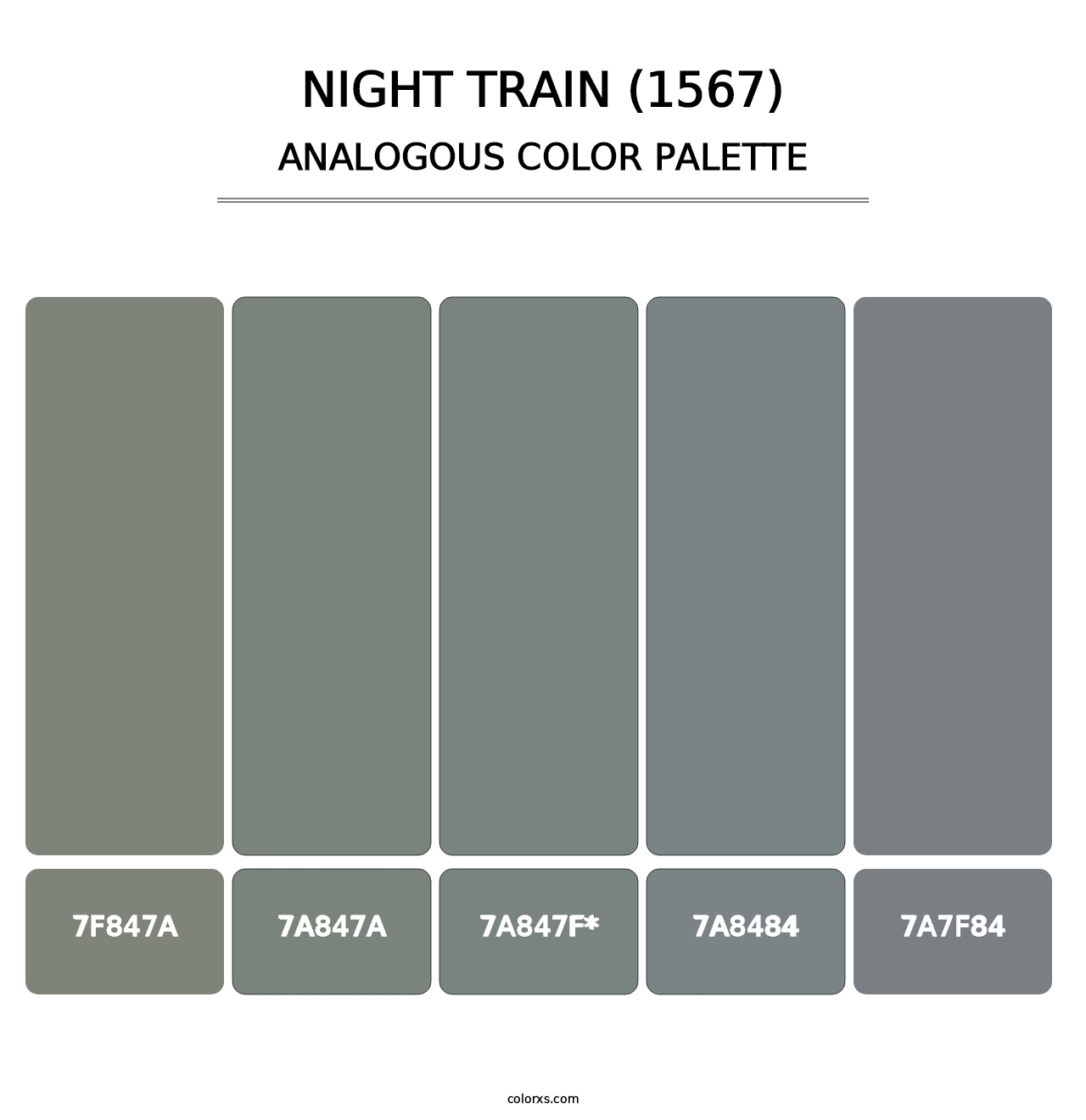 Night Train (1567) - Analogous Color Palette