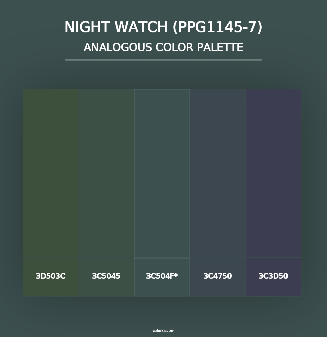 Night Watch (PPG1145-7) - Analogous Color Palette