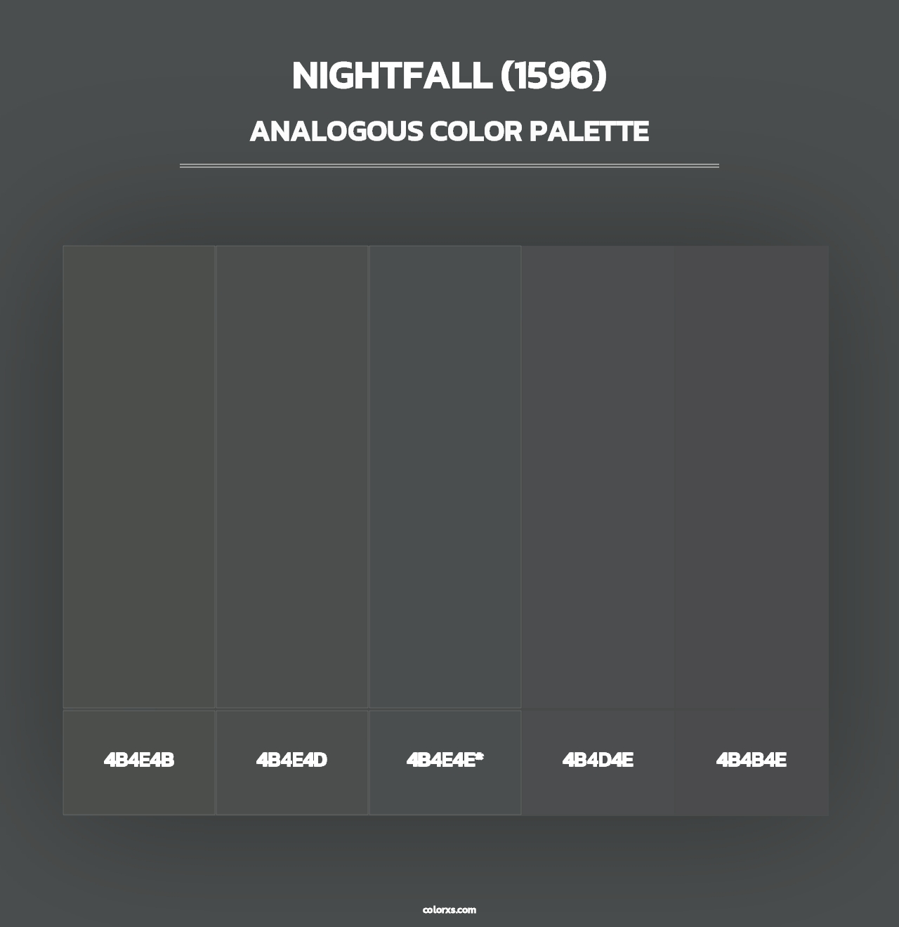 Nightfall (1596) - Analogous Color Palette