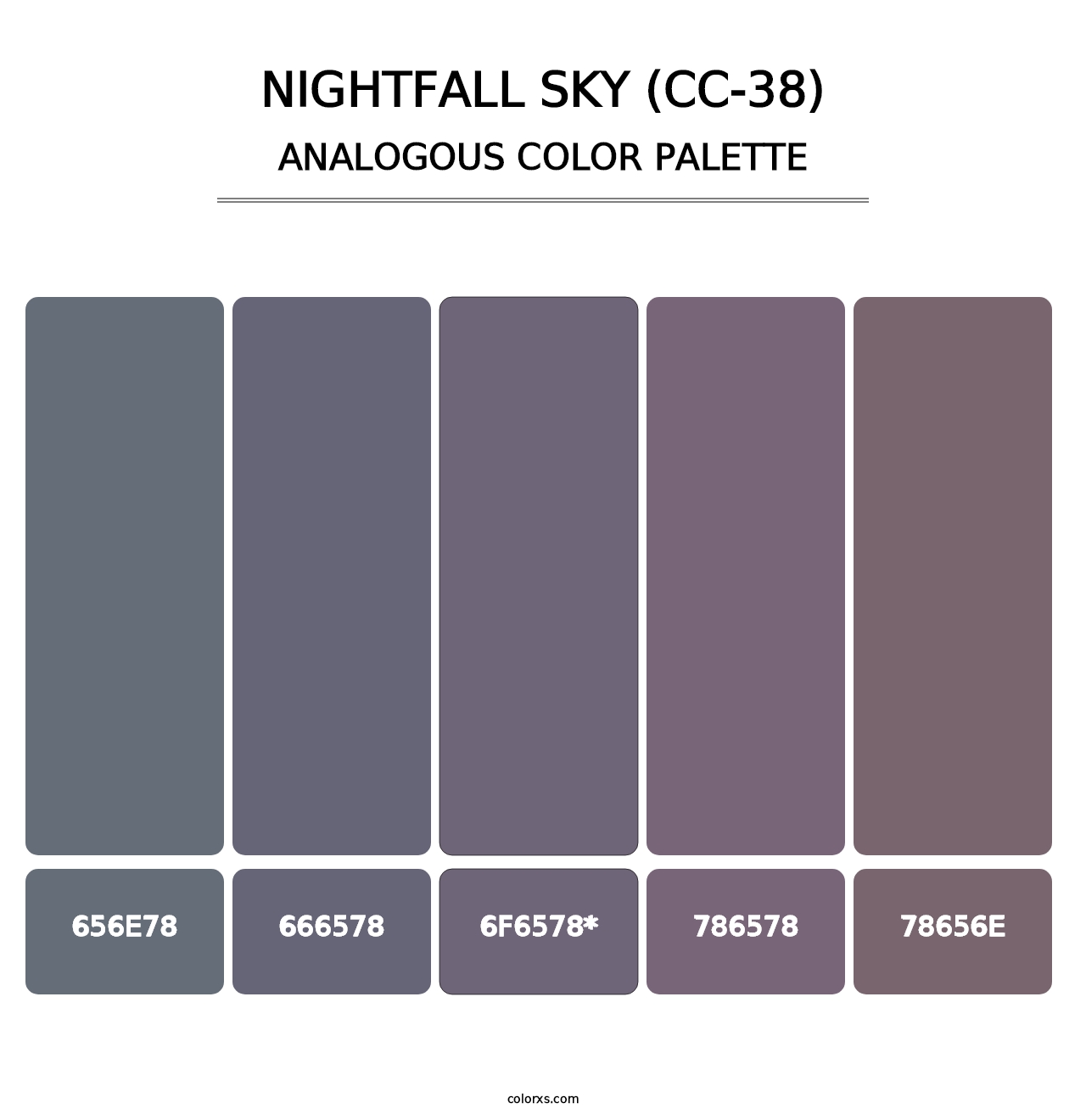 Nightfall Sky (CC-38) - Analogous Color Palette