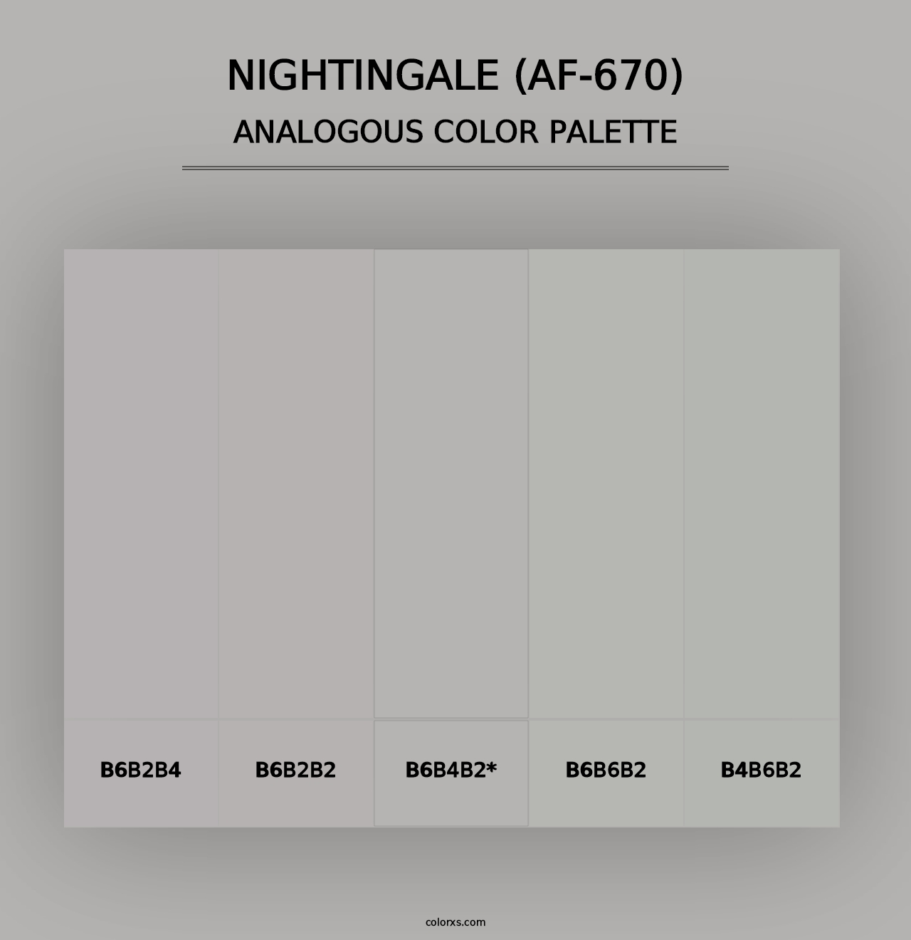 Nightingale (AF-670) - Analogous Color Palette