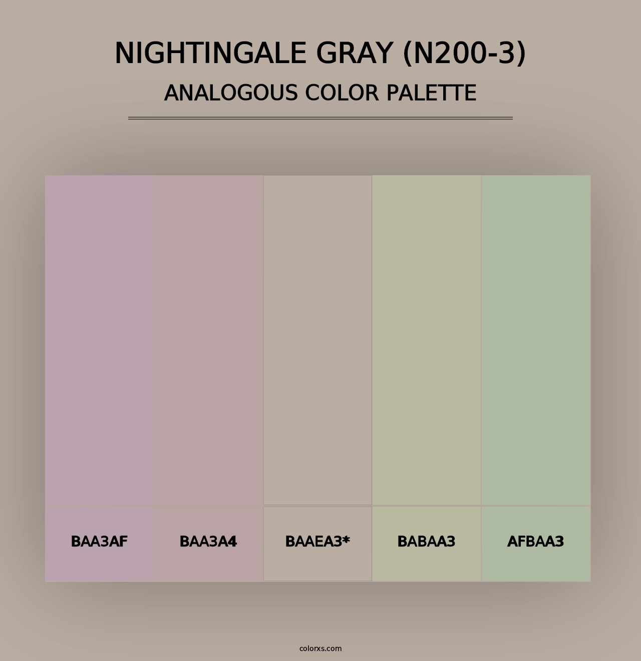 Nightingale Gray (N200-3) - Analogous Color Palette