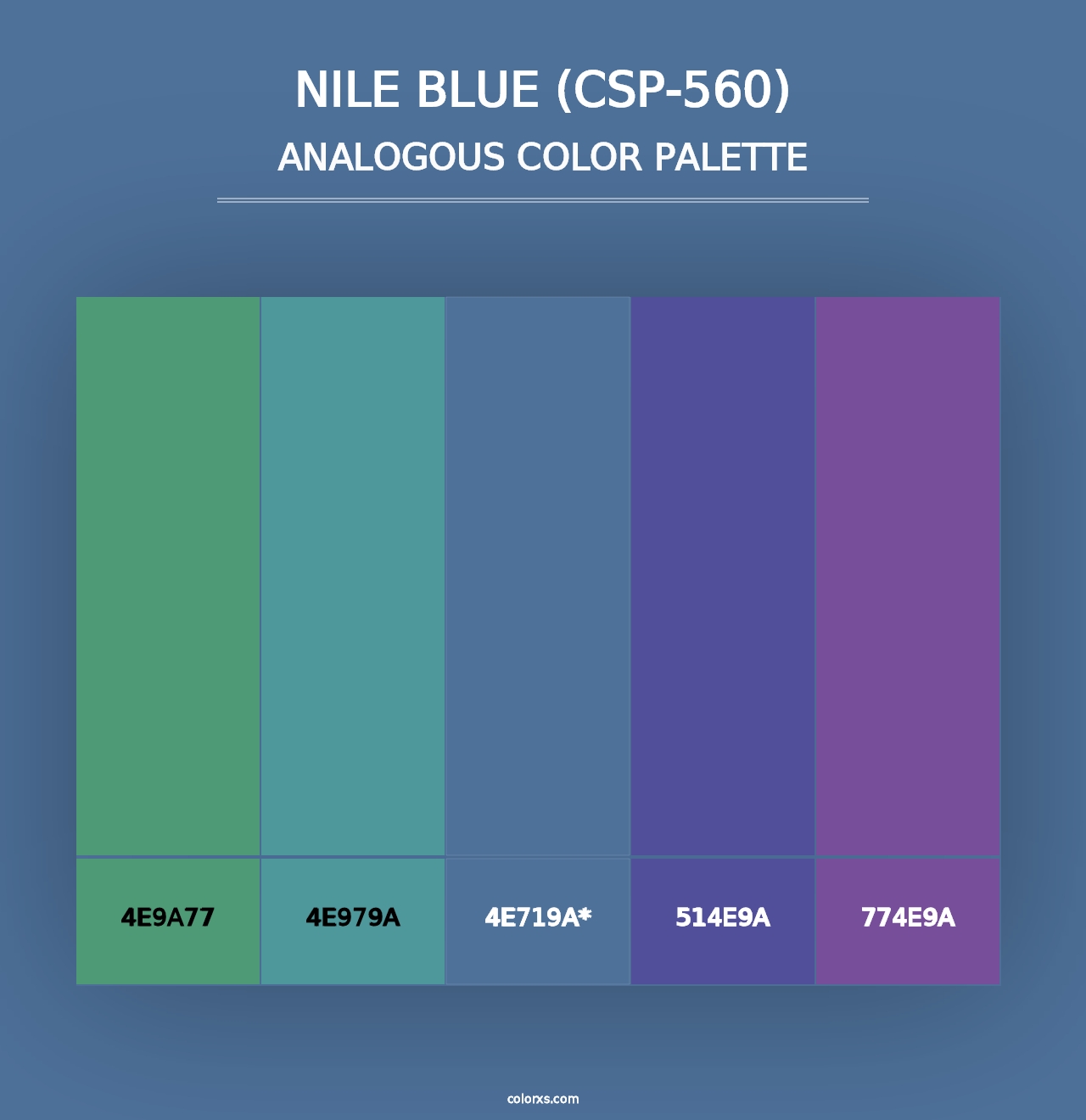 Nile Blue (CSP-560) - Analogous Color Palette