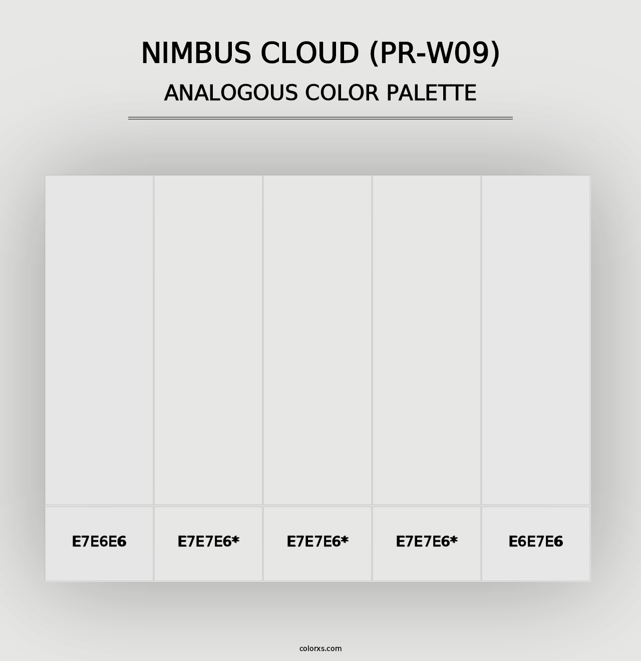 Nimbus Cloud (PR-W09) - Analogous Color Palette