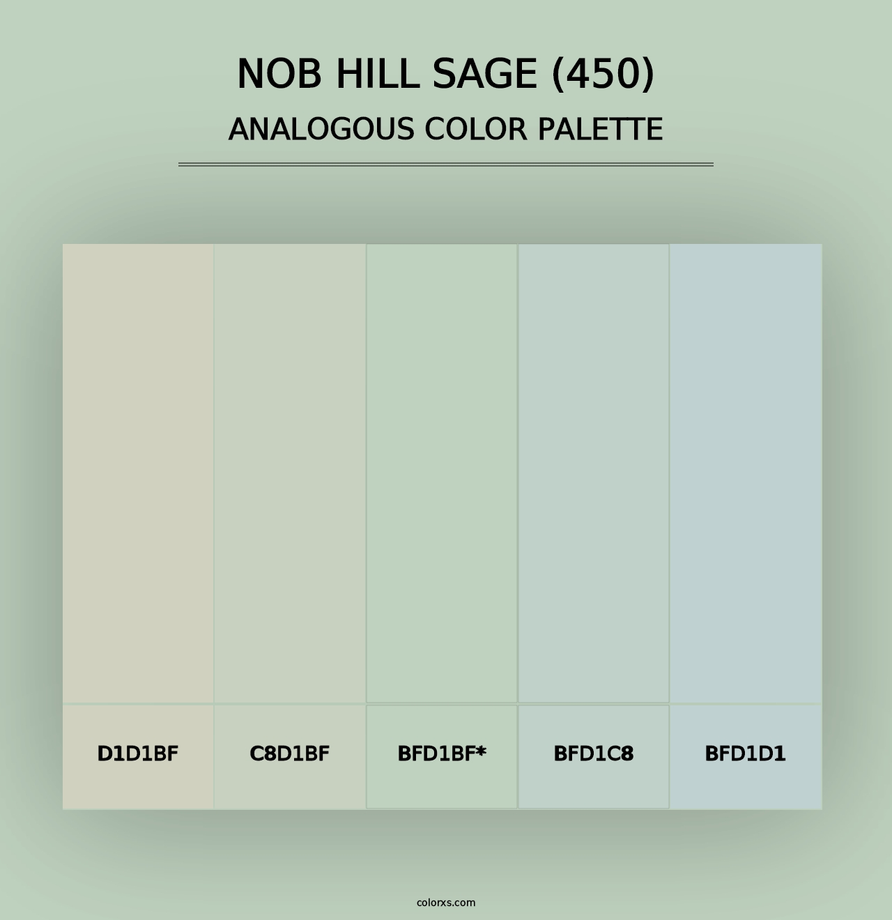 Nob Hill Sage (450) - Analogous Color Palette