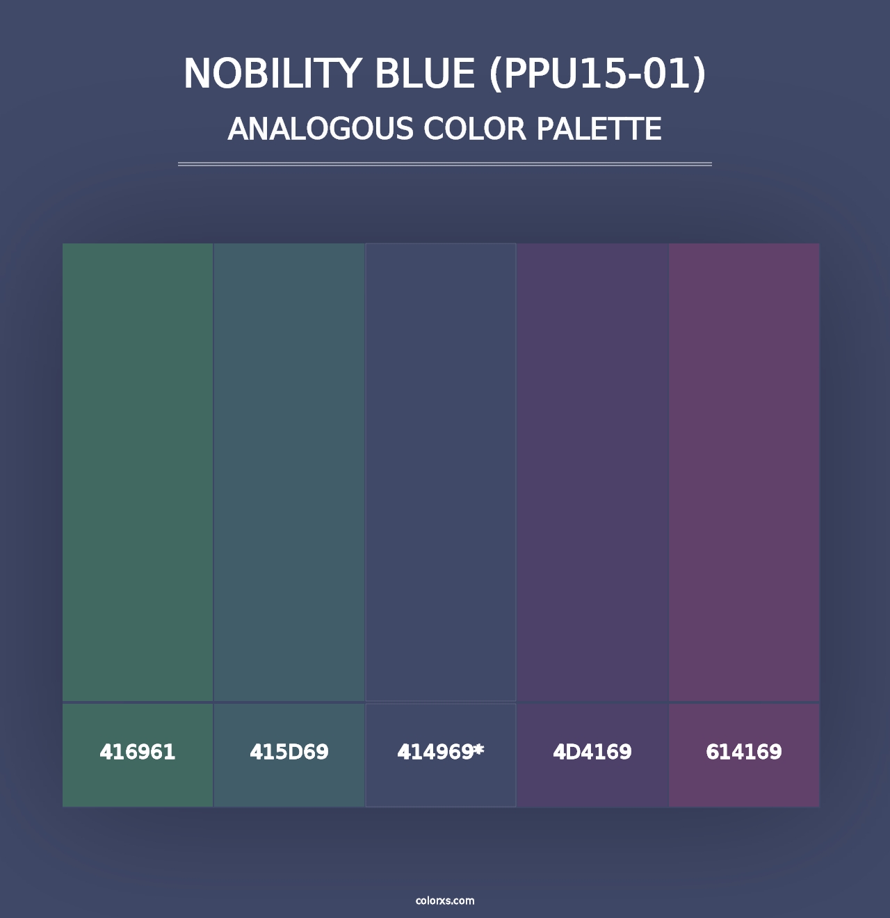 Nobility Blue (PPU15-01) - Analogous Color Palette