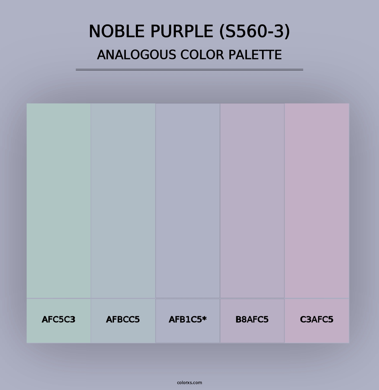 Noble Purple (S560-3) - Analogous Color Palette