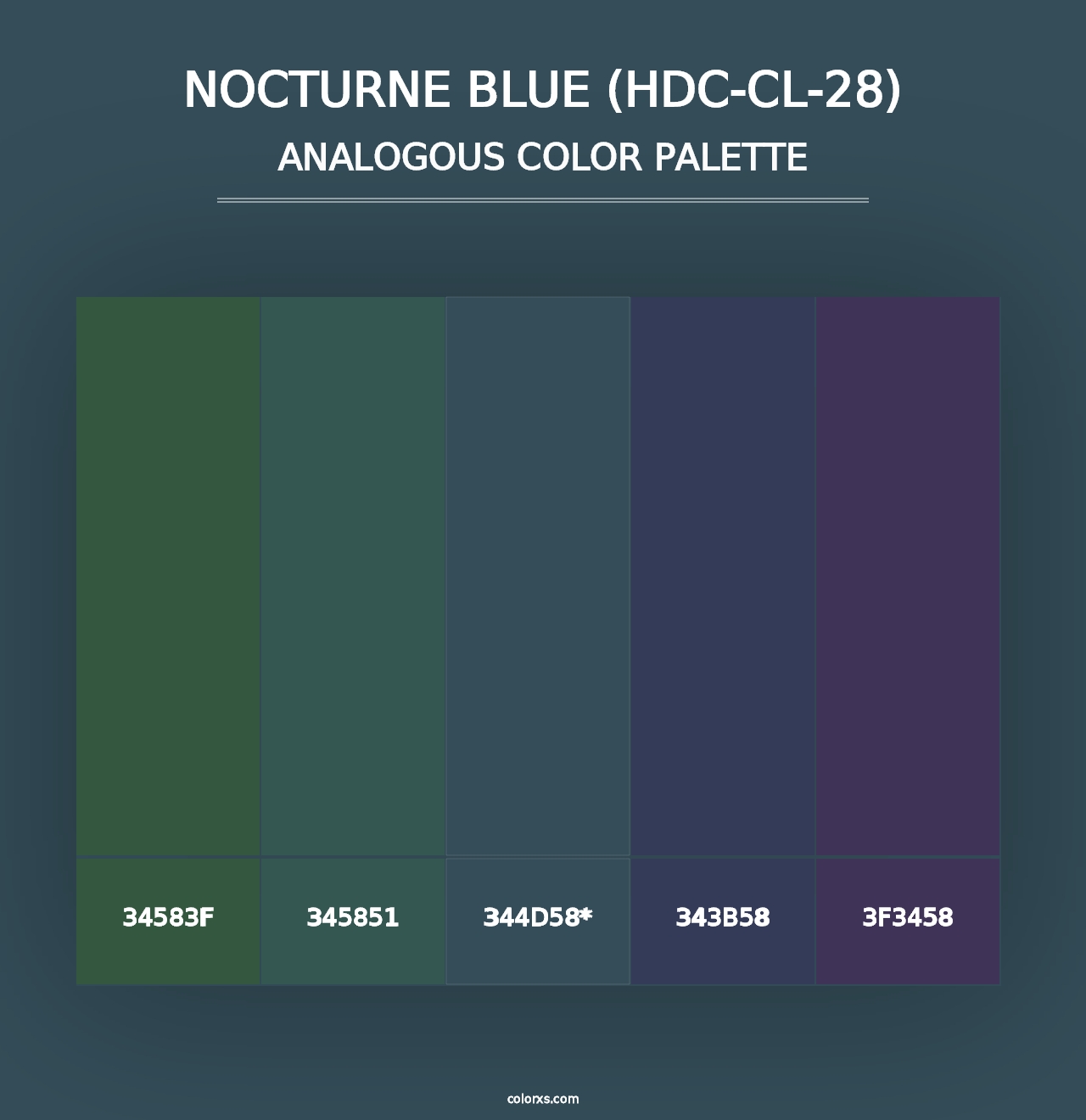 Nocturne Blue (HDC-CL-28) - Analogous Color Palette