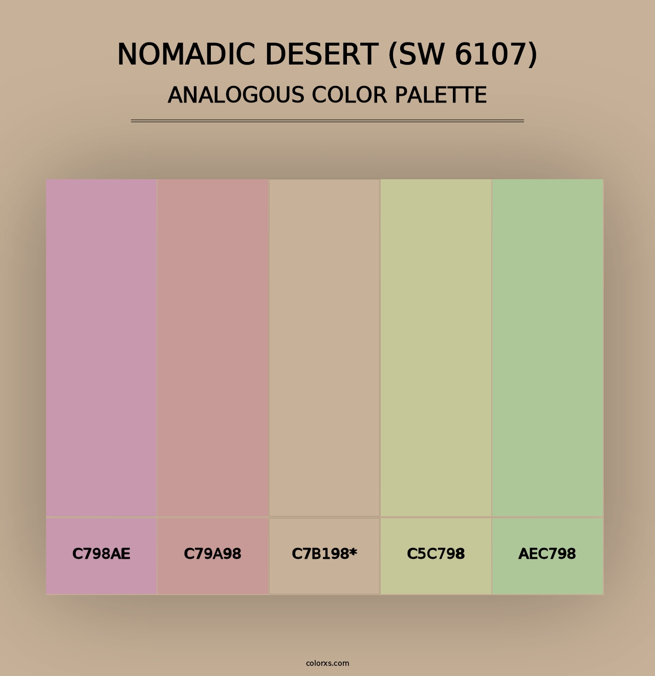 Nomadic Desert (SW 6107) - Analogous Color Palette