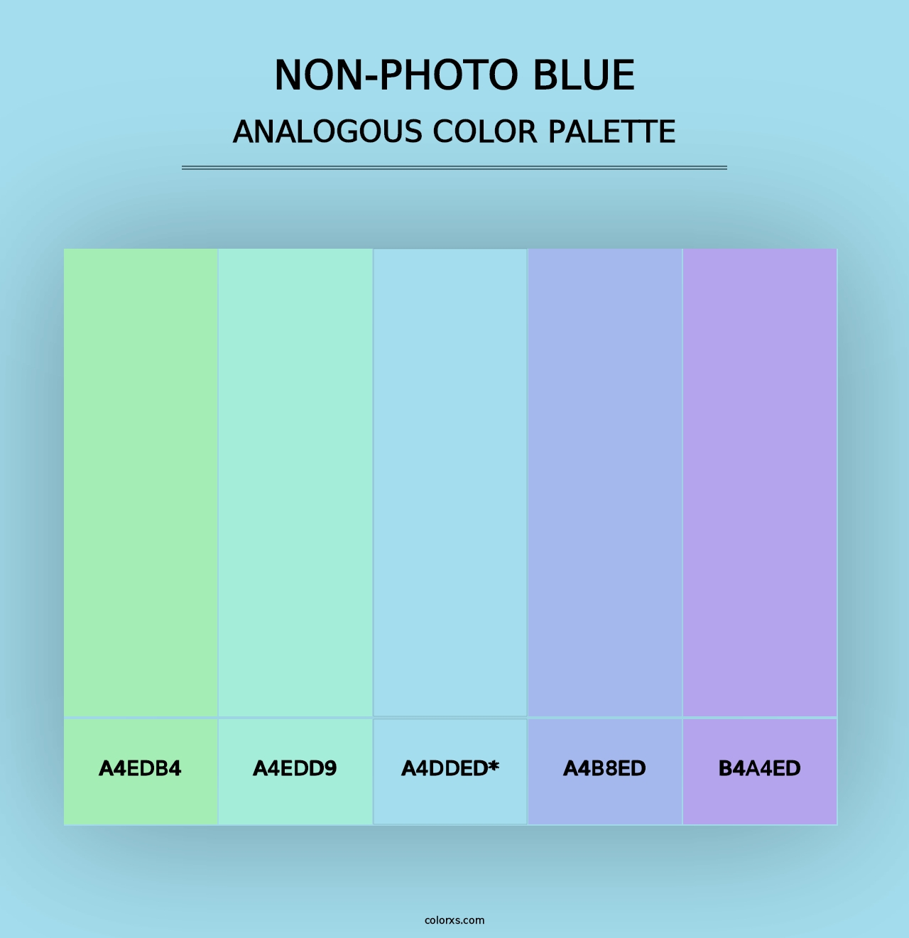 Non-photo Blue - Analogous Color Palette