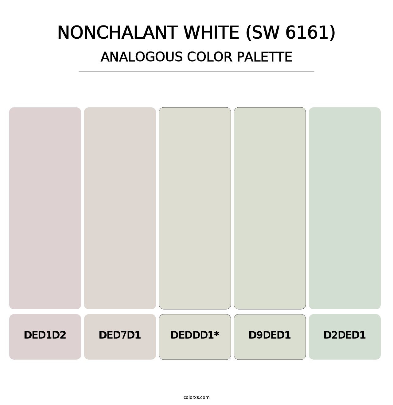 Nonchalant White (SW 6161) - Analogous Color Palette