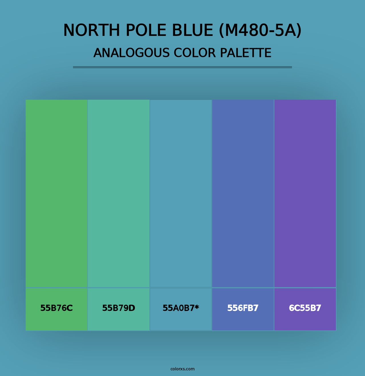 North Pole Blue (M480-5A) - Analogous Color Palette