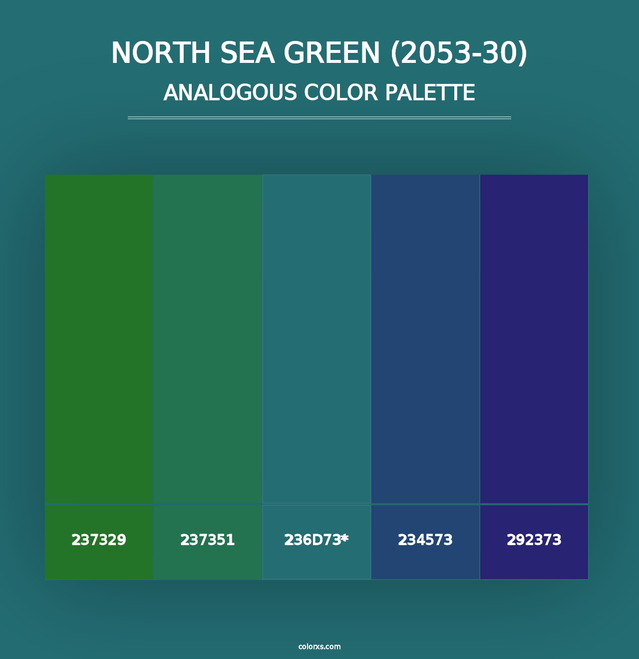 North Sea Green (2053-30) - Analogous Color Palette