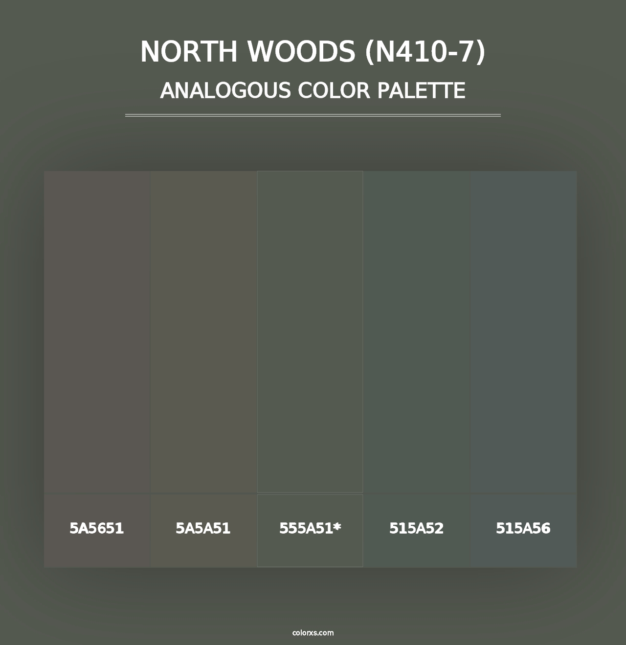 North Woods (N410-7) - Analogous Color Palette