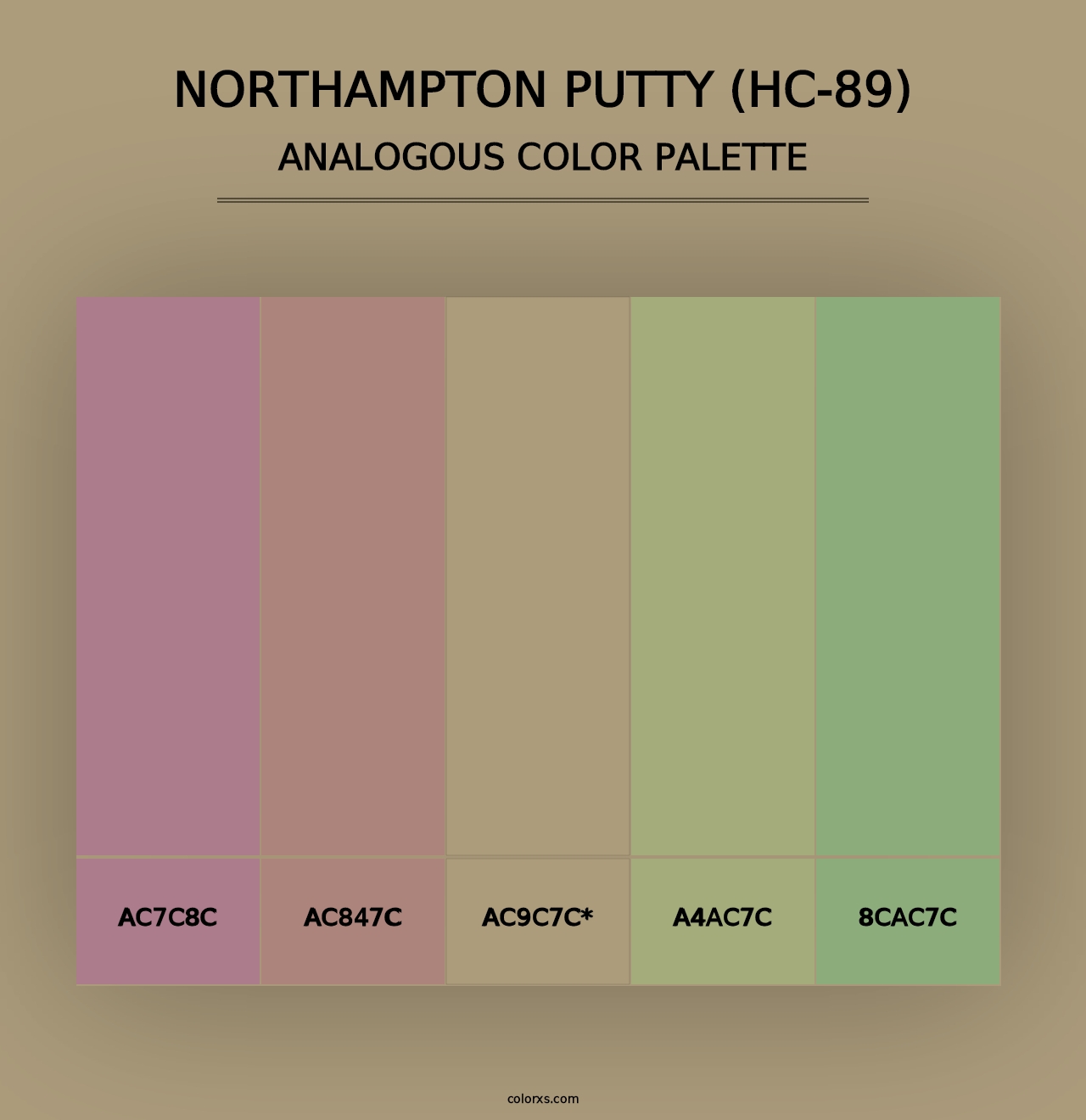 Northampton Putty (HC-89) - Analogous Color Palette