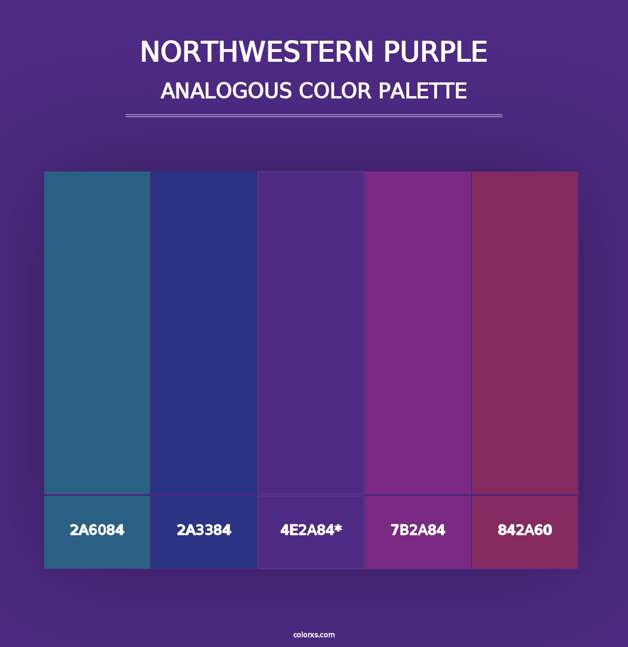 Northwestern Purple - Analogous Color Palette