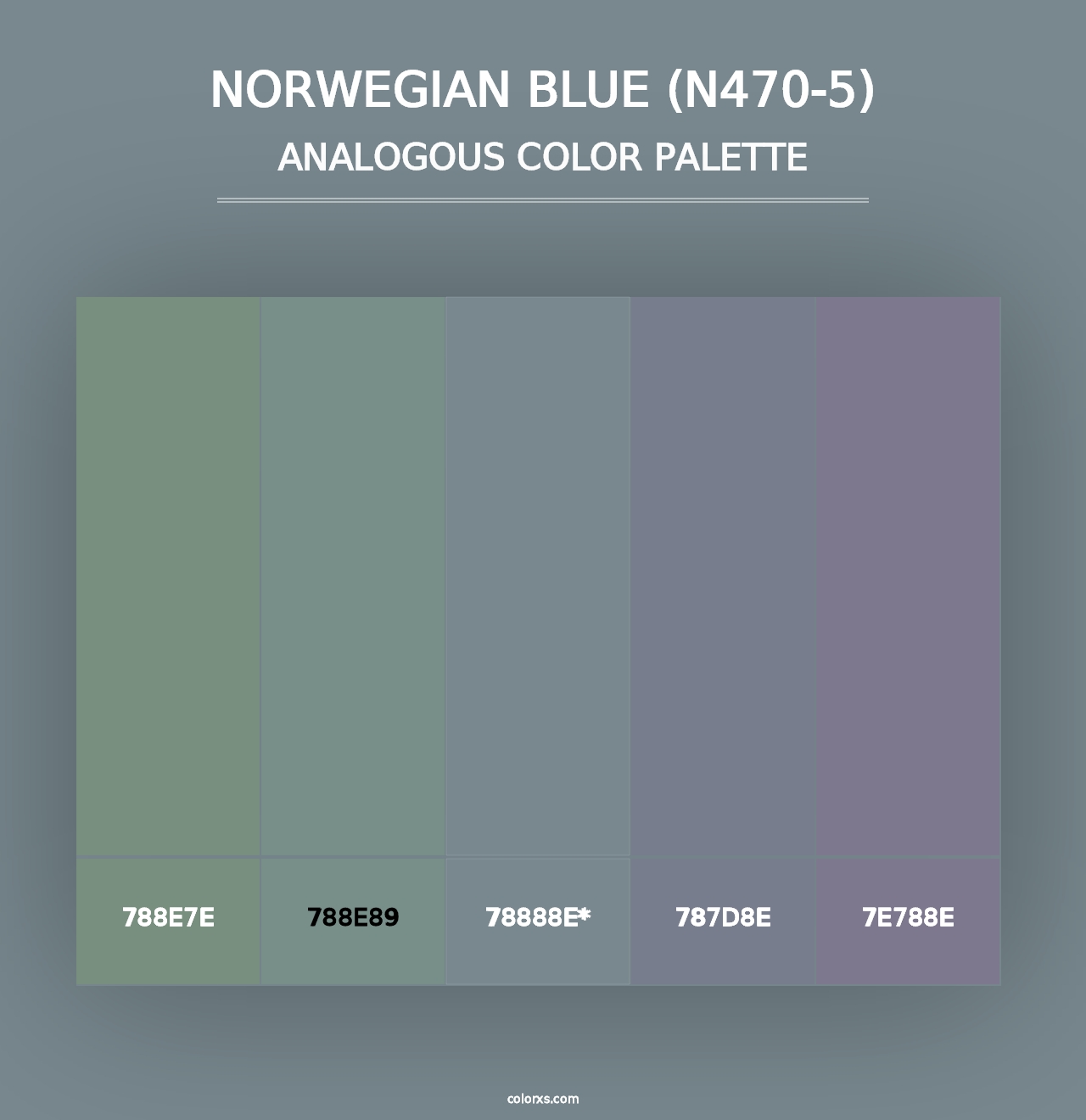 Norwegian Blue (N470-5) - Analogous Color Palette