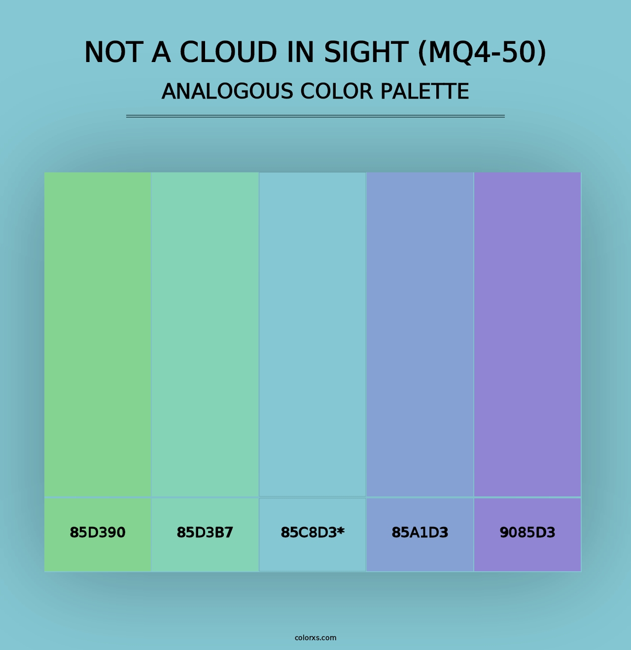 Not A Cloud In Sight (MQ4-50) - Analogous Color Palette