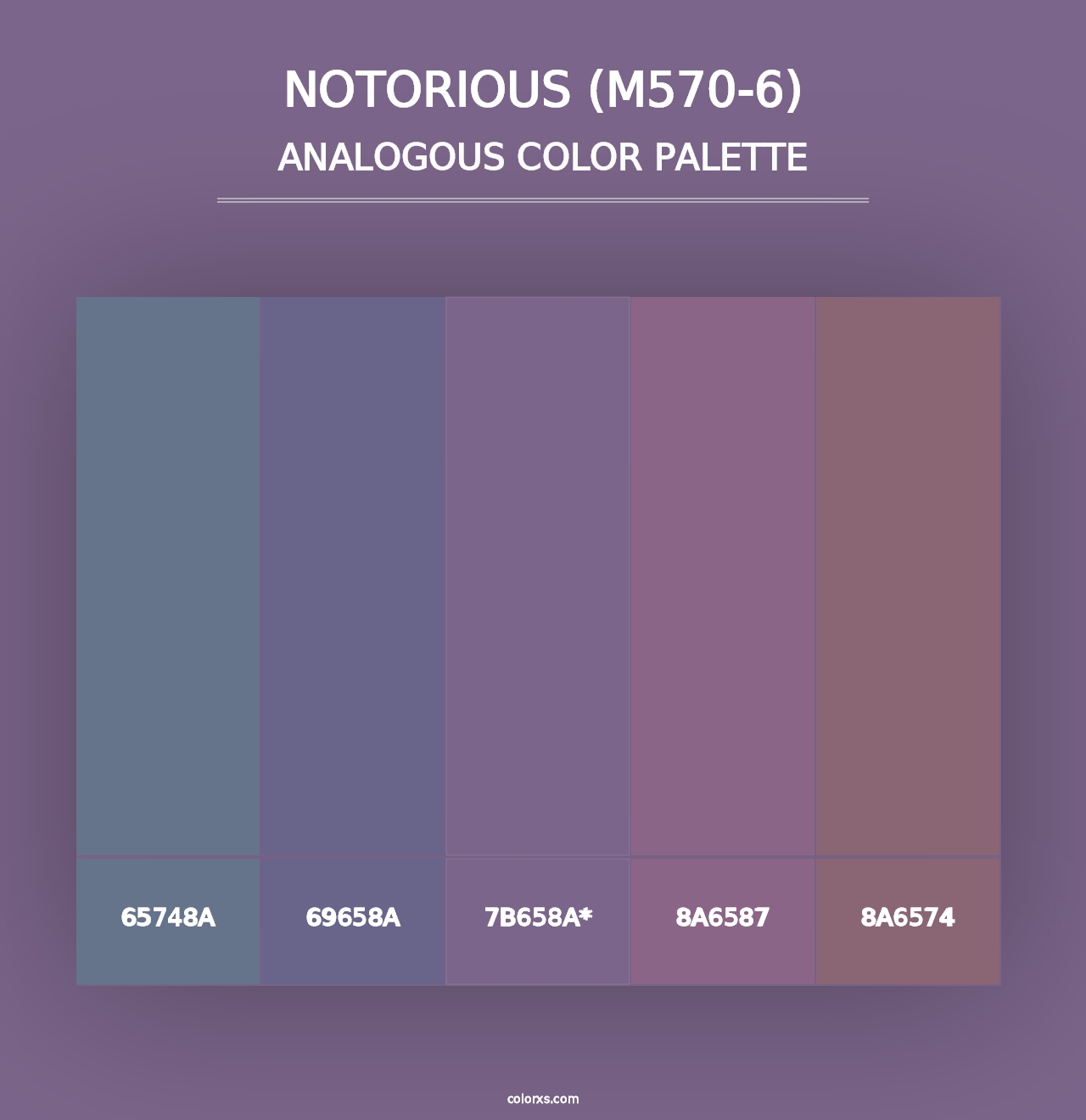 Notorious (M570-6) - Analogous Color Palette