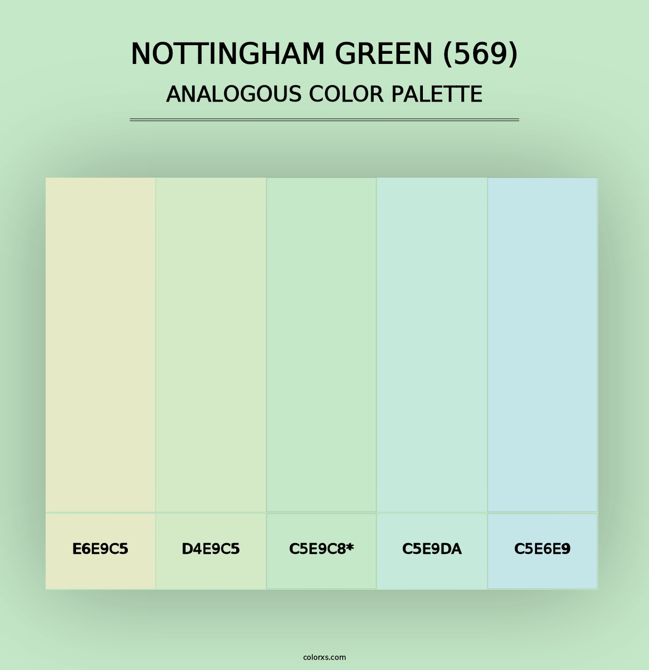 Nottingham Green (569) - Analogous Color Palette