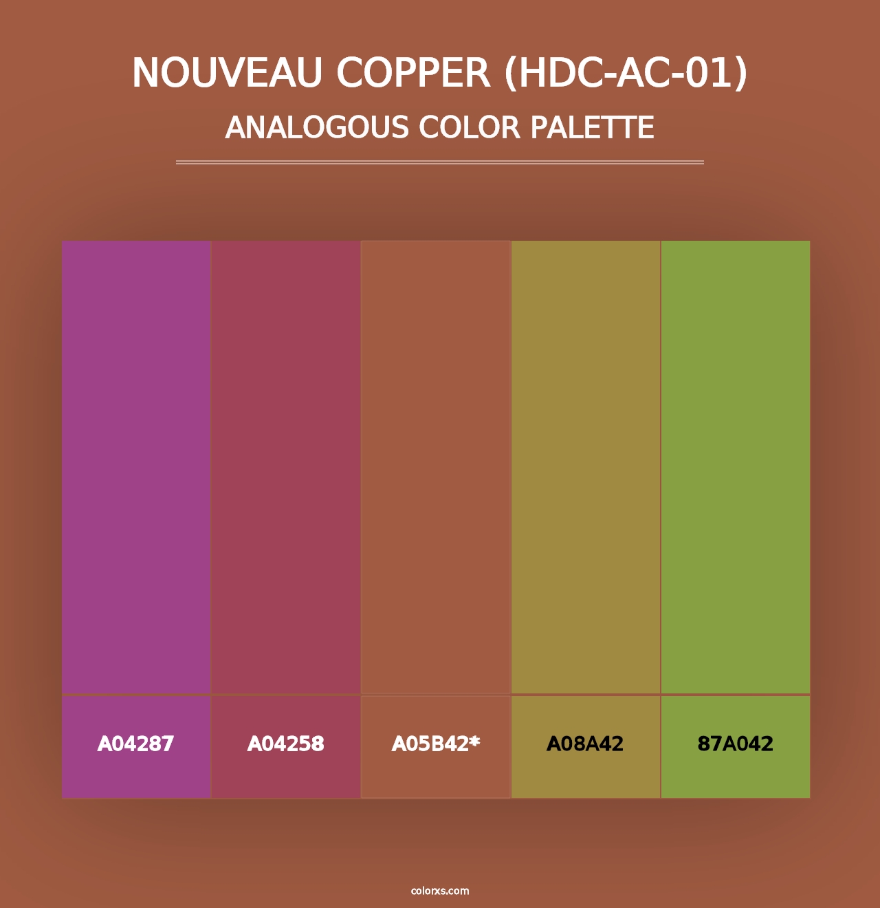 Nouveau Copper (HDC-AC-01) - Analogous Color Palette