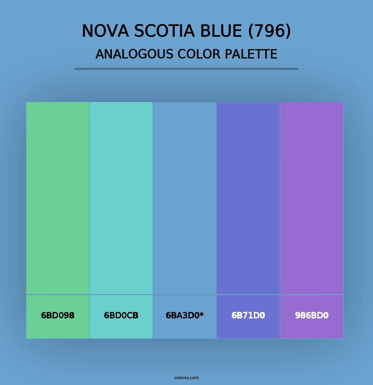 Nova Scotia Blue (796) - Analogous Color Palette