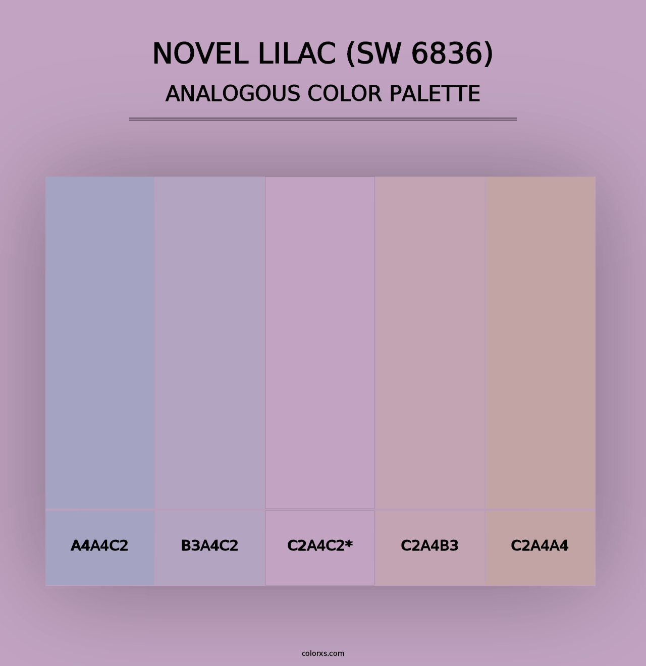 Novel Lilac (SW 6836) - Analogous Color Palette