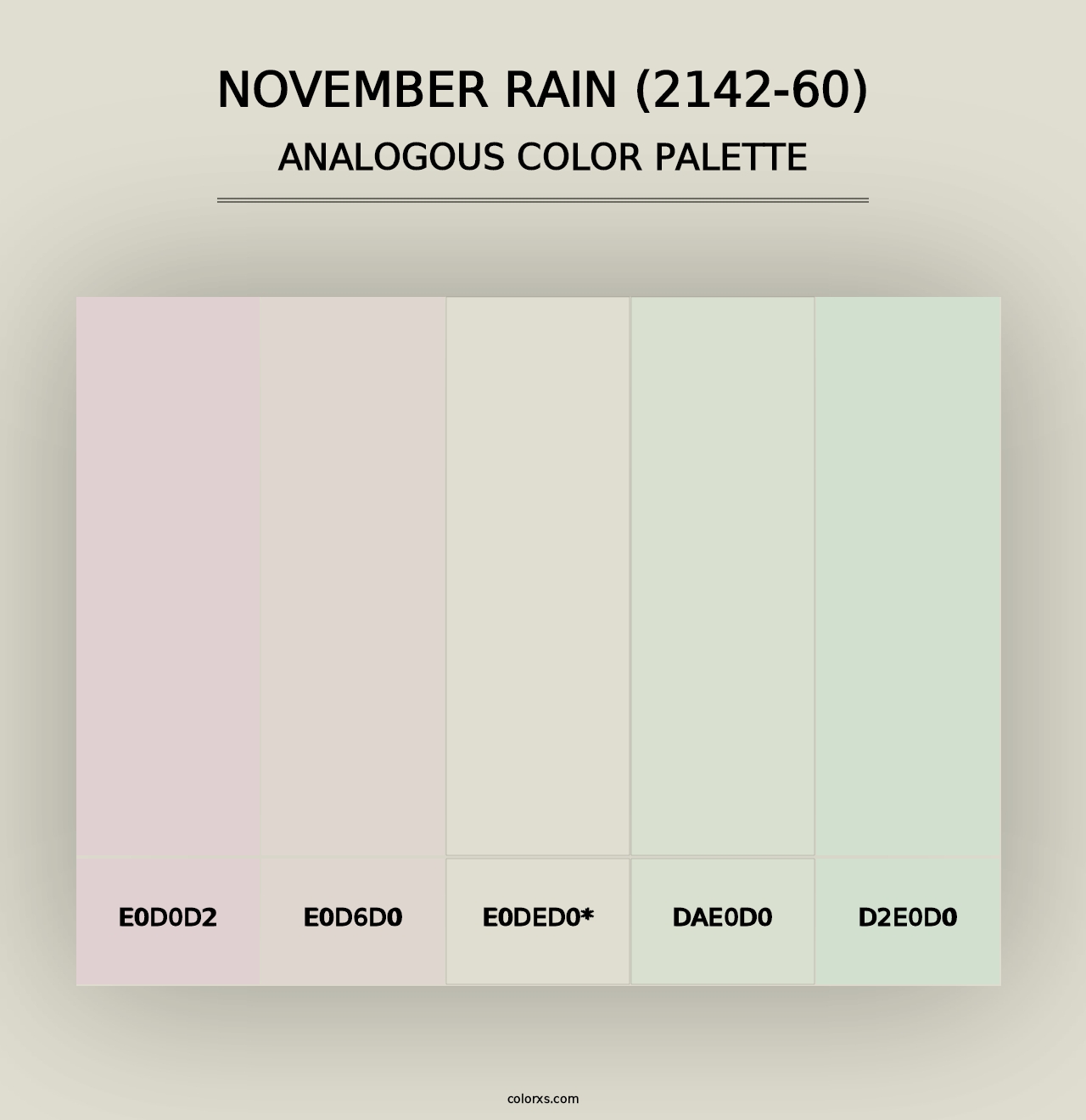 November Rain (2142-60) - Analogous Color Palette