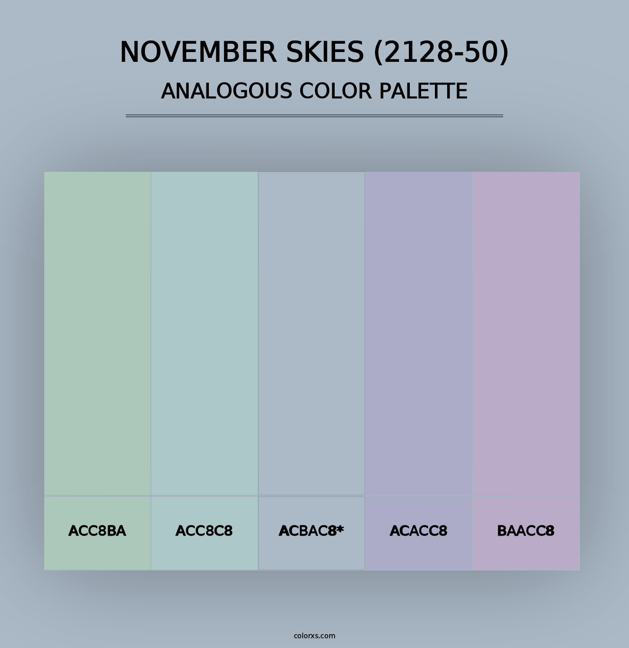 November Skies (2128-50) - Analogous Color Palette