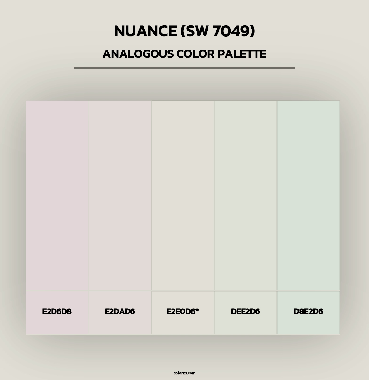 Nuance (SW 7049) - Analogous Color Palette