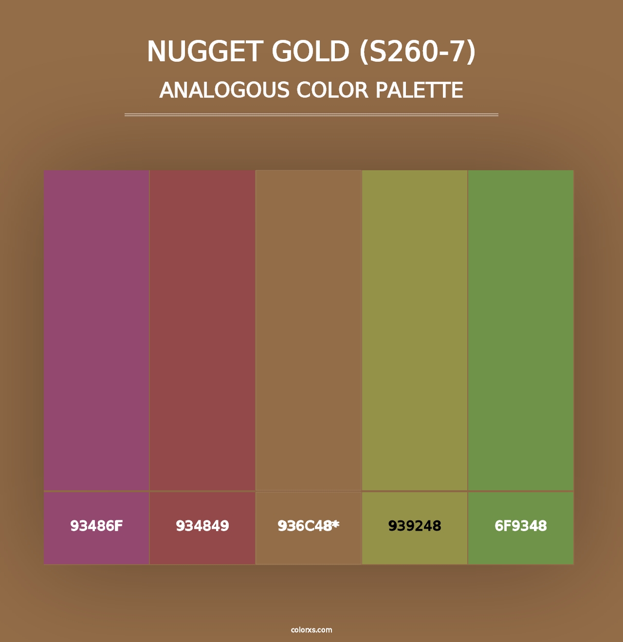 Nugget Gold (S260-7) - Analogous Color Palette