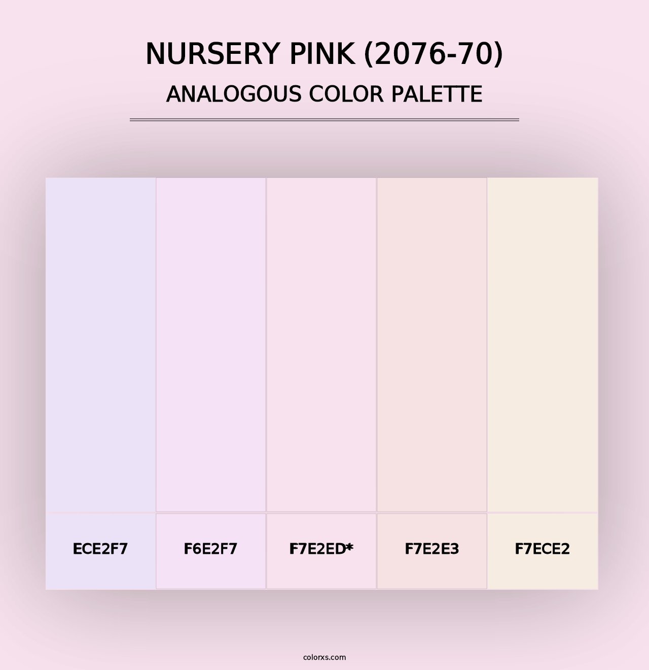 Nursery Pink (2076-70) - Analogous Color Palette