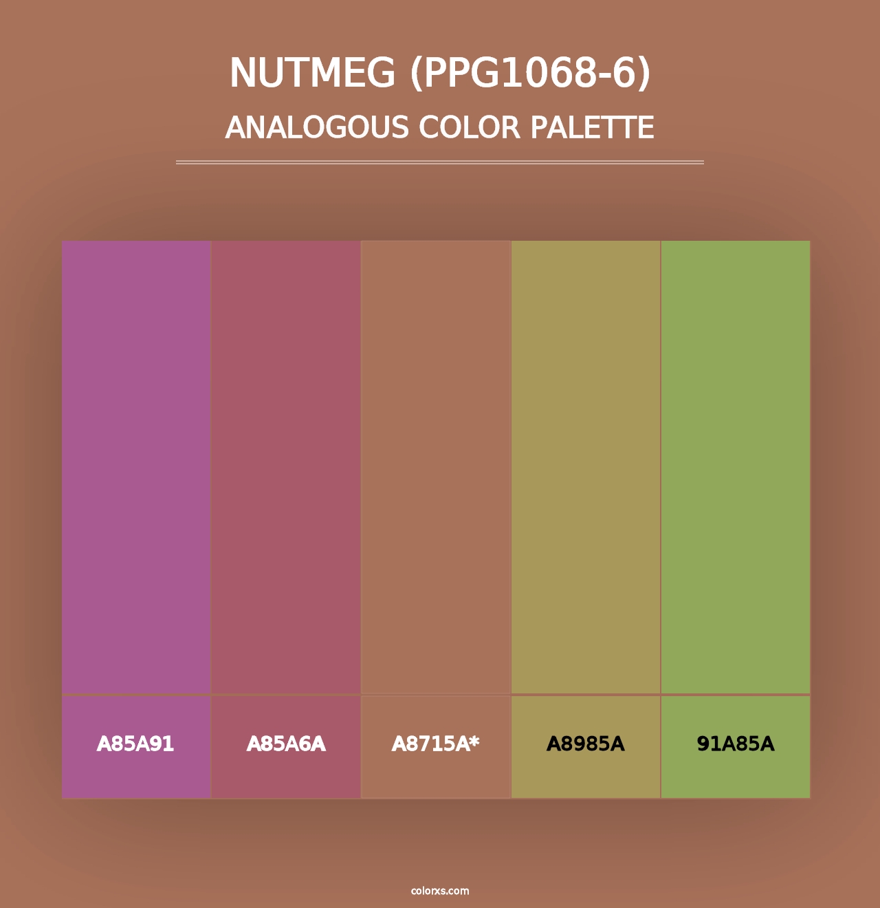 Nutmeg (PPG1068-6) - Analogous Color Palette