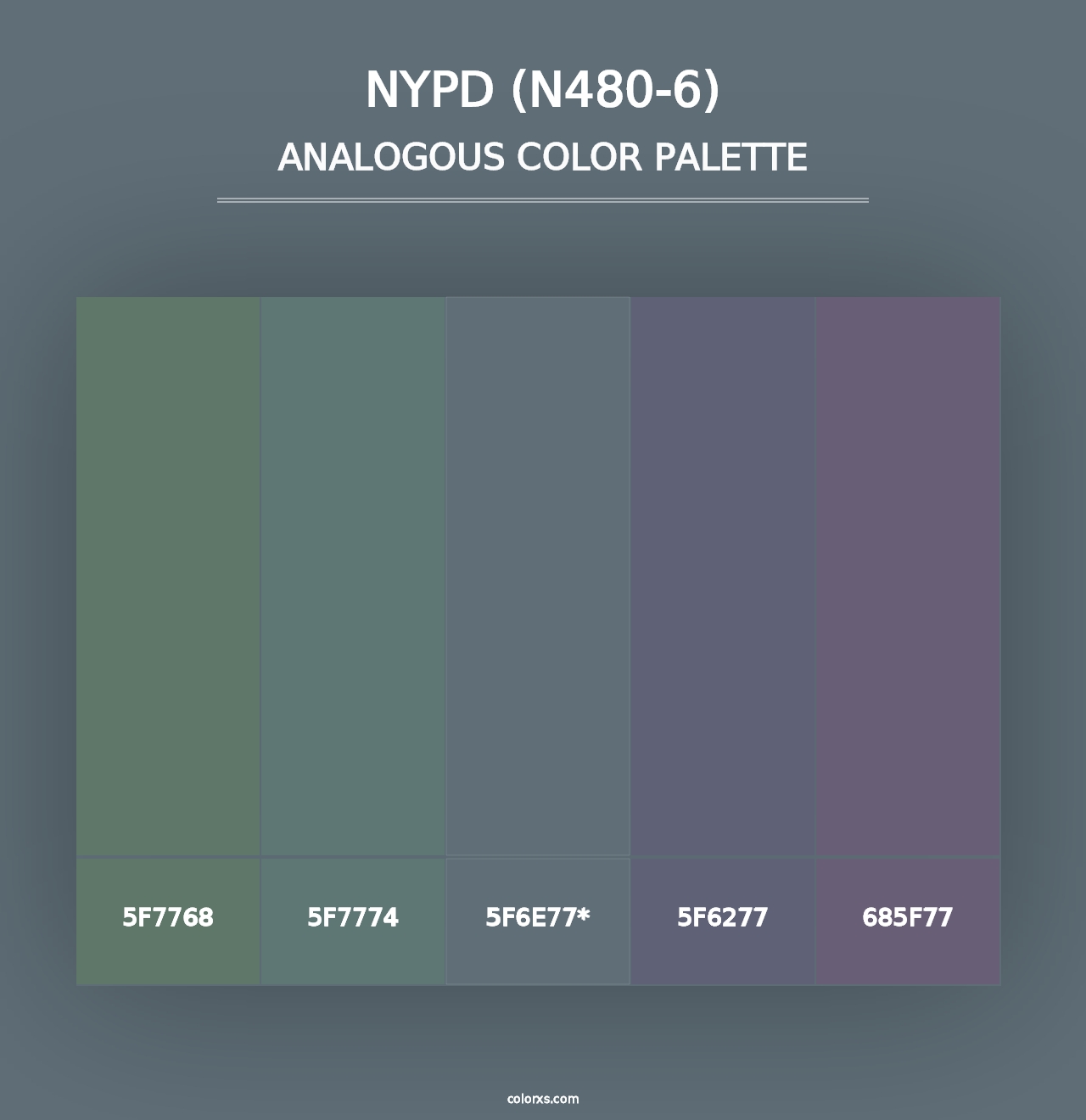 Nypd (N480-6) - Analogous Color Palette