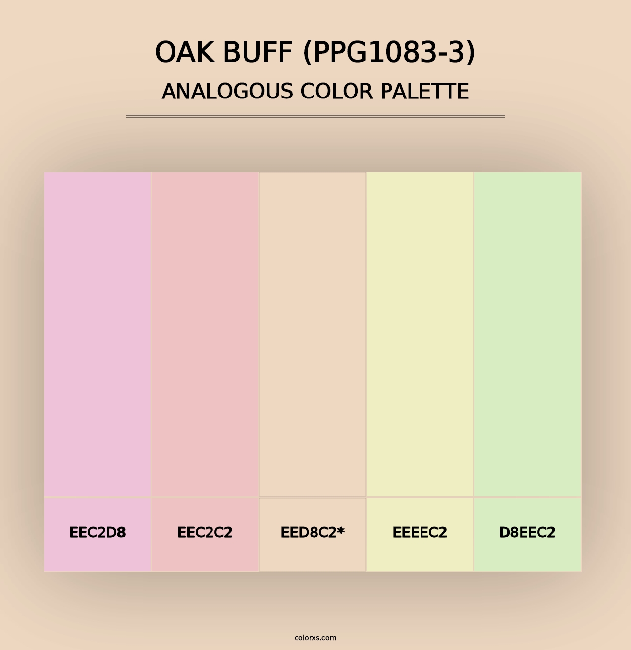 Oak Buff (PPG1083-3) - Analogous Color Palette