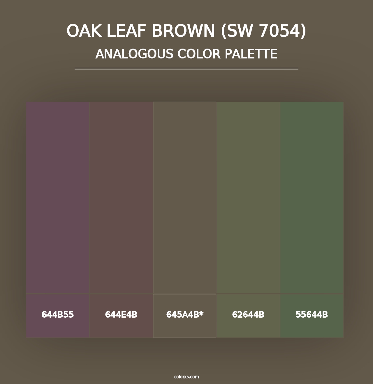 Oak Leaf Brown (SW 7054) - Analogous Color Palette