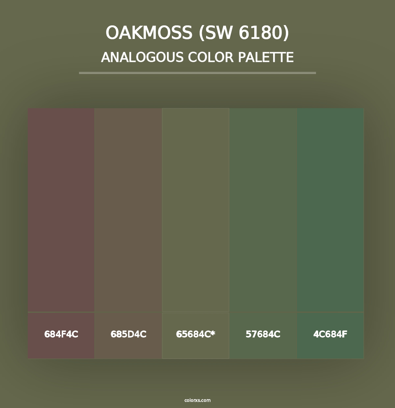 Oakmoss (SW 6180) - Analogous Color Palette