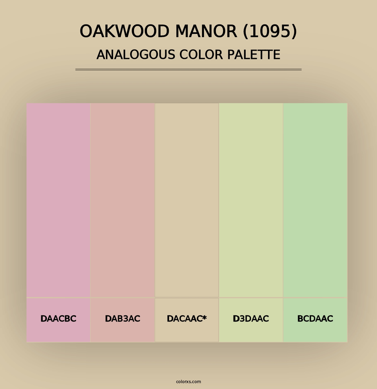 Oakwood Manor (1095) - Analogous Color Palette