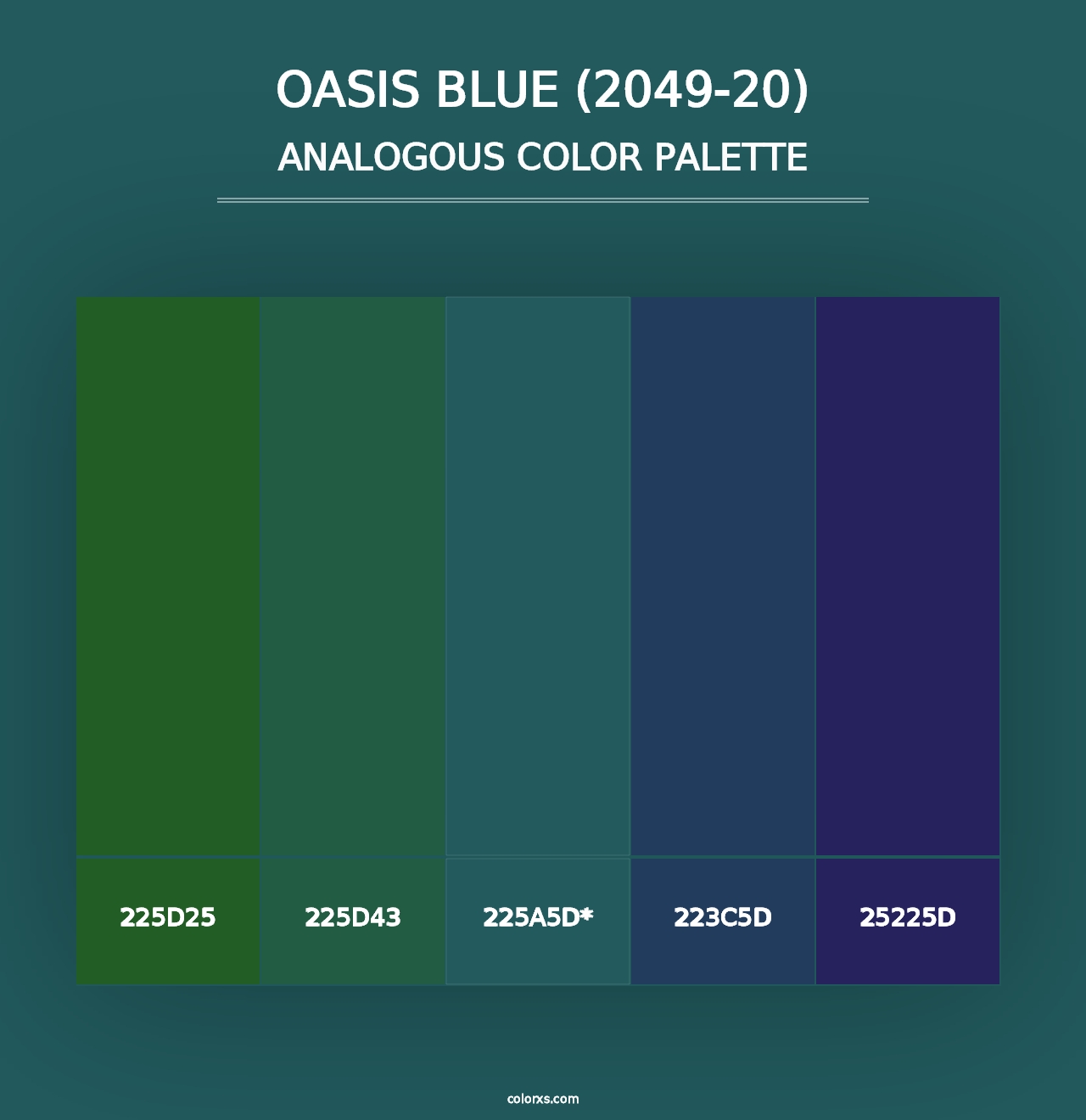 Oasis Blue (2049-20) - Analogous Color Palette