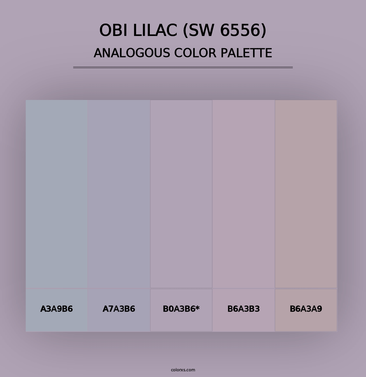 Obi Lilac (SW 6556) - Analogous Color Palette