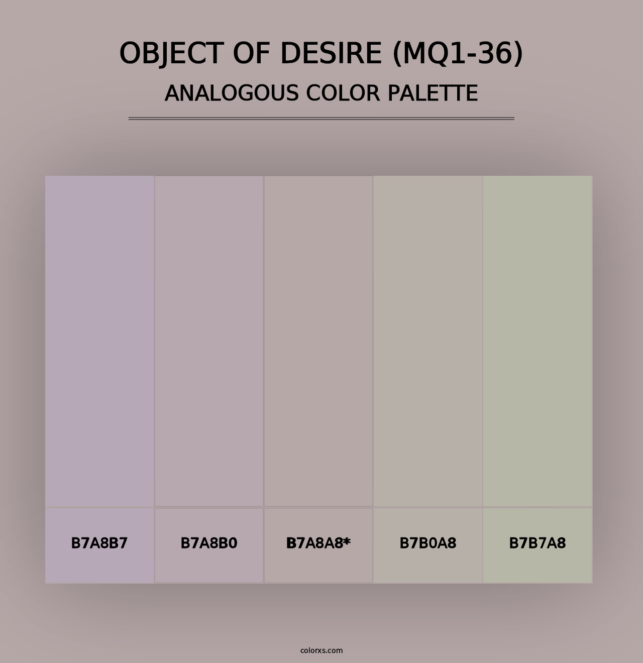 Object Of Desire (MQ1-36) - Analogous Color Palette