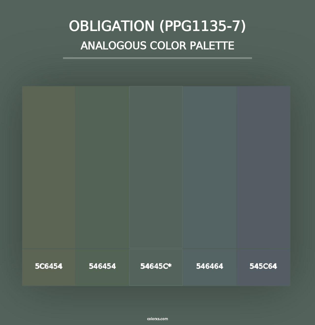 Obligation (PPG1135-7) - Analogous Color Palette