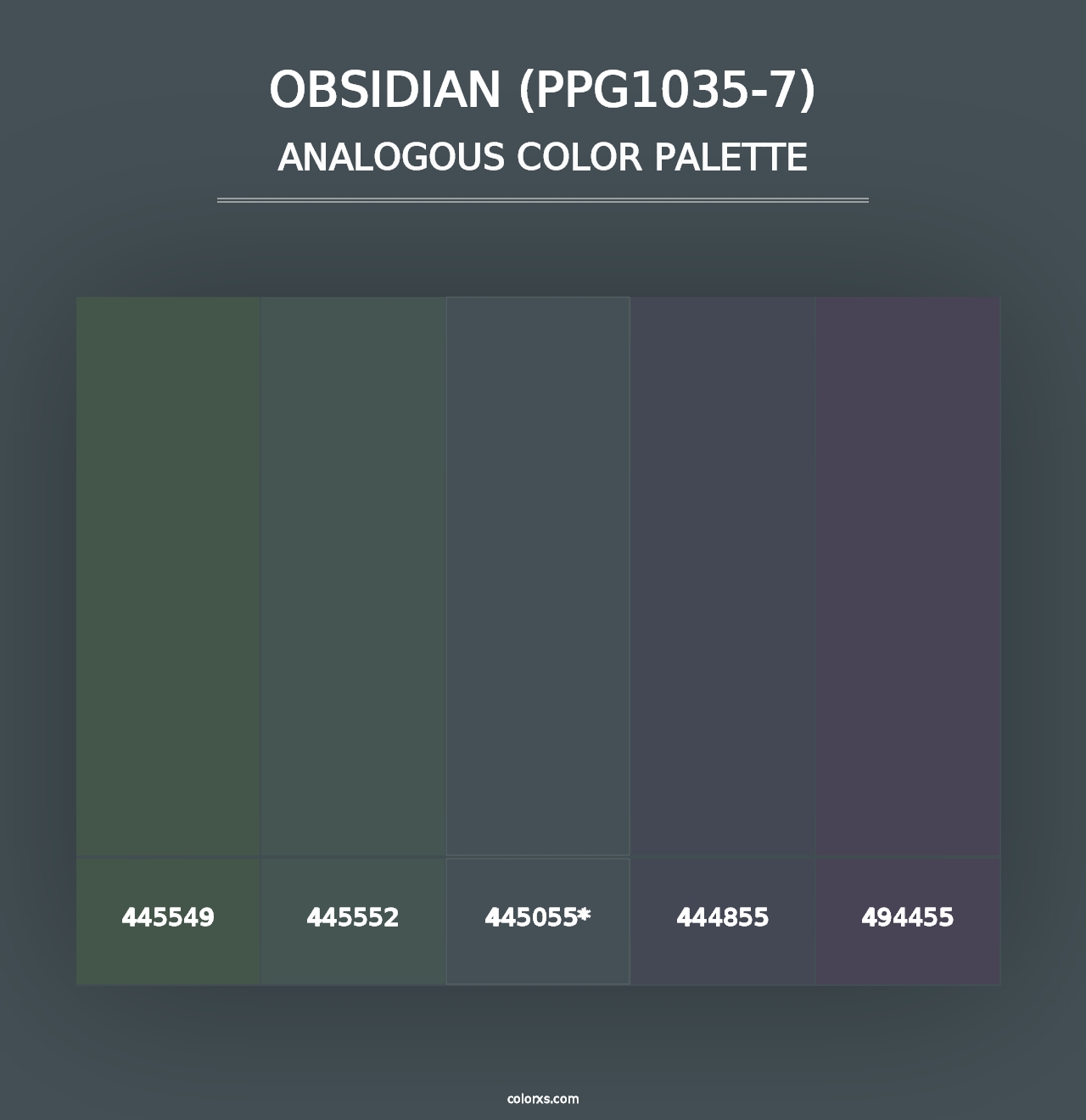 Obsidian (PPG1035-7) - Analogous Color Palette