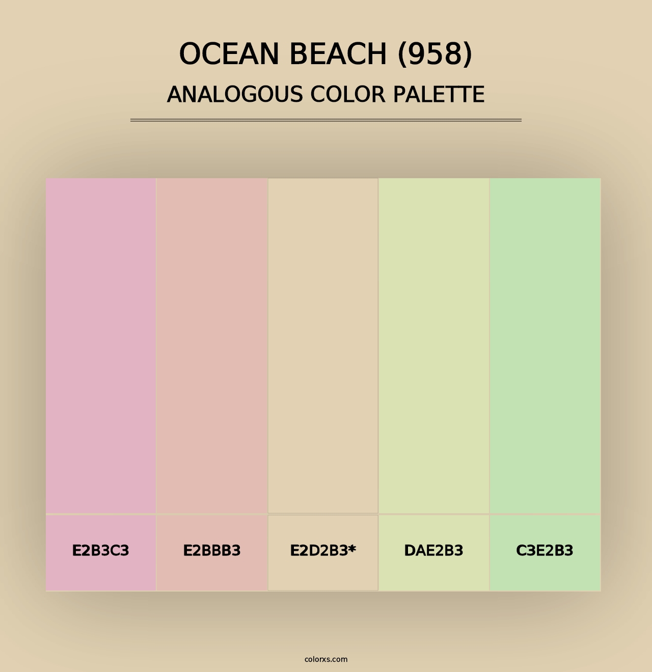 Ocean Beach (958) - Analogous Color Palette