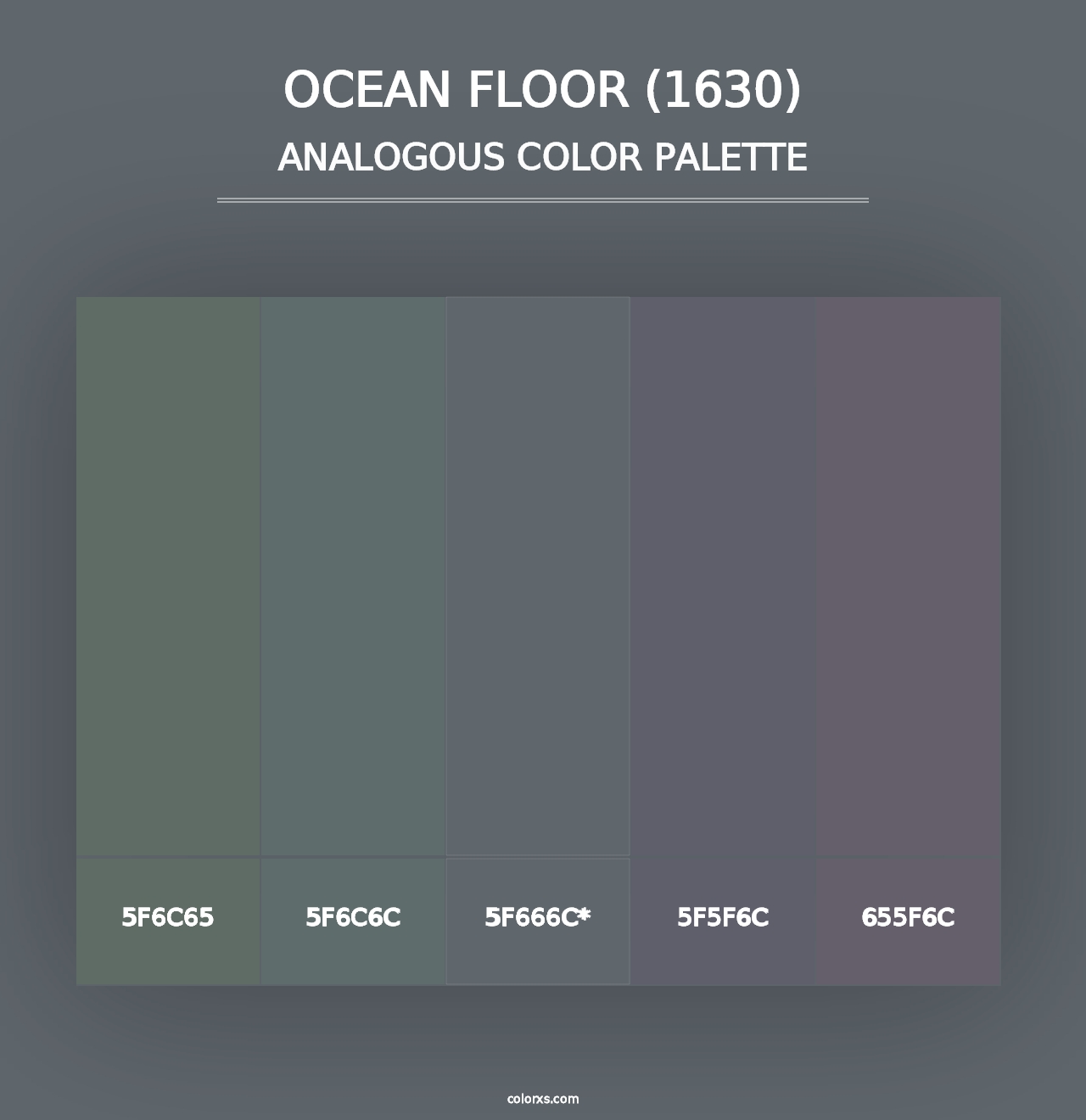 Ocean Floor (1630) - Analogous Color Palette