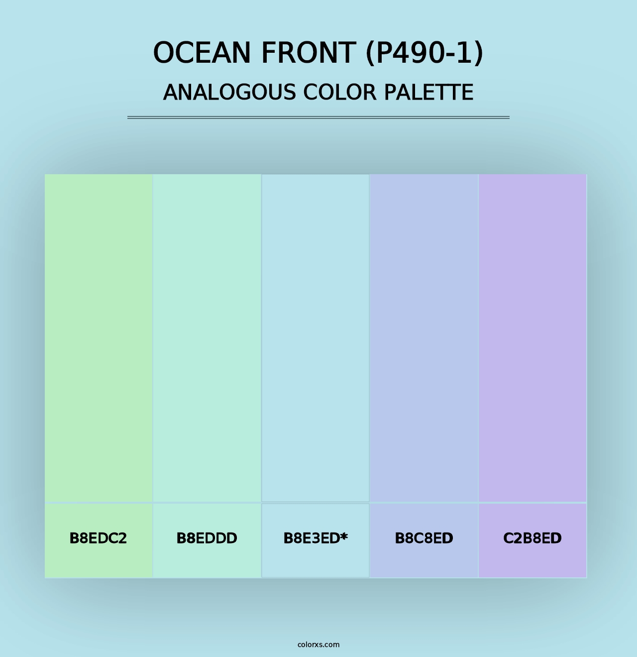 Ocean Front (P490-1) - Analogous Color Palette