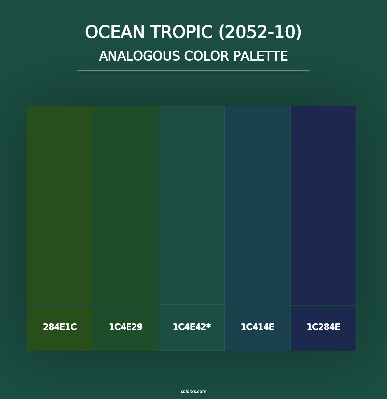 Ocean Tropic (2052-10) - Analogous Color Palette